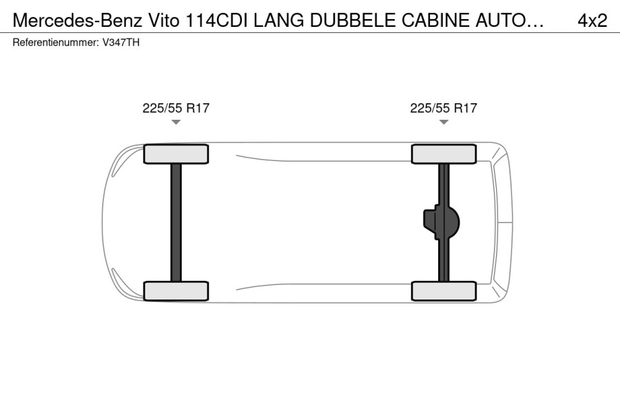 Mercedes-Benz Vito 114CDI LANG DUBBELE CABINE AUTOMAAT CLIMA CRUISE PDC