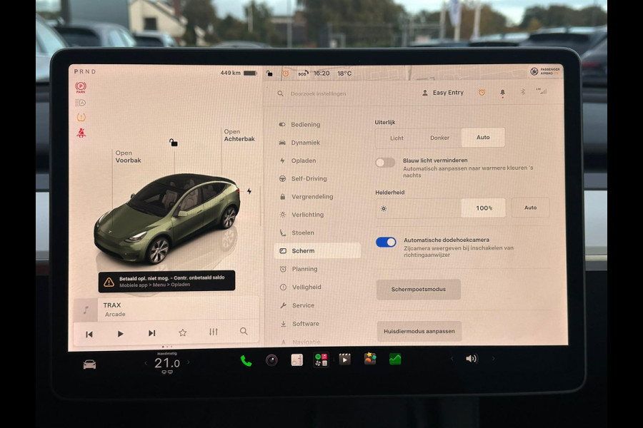 Tesla Model Y Long Range AWD 75 kWh 514 PK | Panoramadak | 360 Camera | LED Verlichting | CarPlay | Lichtmetalen Velgen | Elektrische Stoelen | Elektrische Klep | Navigatie |
