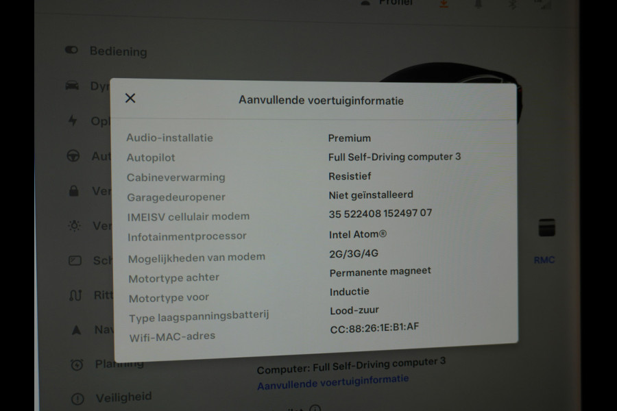 Tesla Model 3 Performance 513pk 20"Lmv Adap.Cruise Premium-HiFi Panoramadak Camera's Leer Wifi Ecc Pdc Cruise Dual Motor Long Range 75kWh Stoe Navi full map LED DAB Voorverwarmen interieur via App Keyless Origineel Nederlandse auto! Accu en motor garantie tot 21-12-2027 / 192.000km