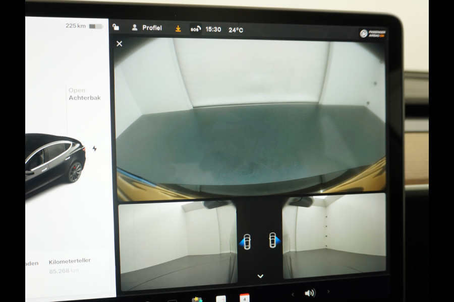 Tesla Model 3 Performance 513pk 20"Lmv Adap.Cruise Premium-HiFi Panoramadak Camera's Leer Wifi Ecc Pdc Cruise Dual Motor Long Range 75kWh Stoe Navi full map LED DAB Voorverwarmen interieur via App Keyless Origineel Nederlandse auto! Accu en motor garantie tot 21-12-2027 / 192.000km