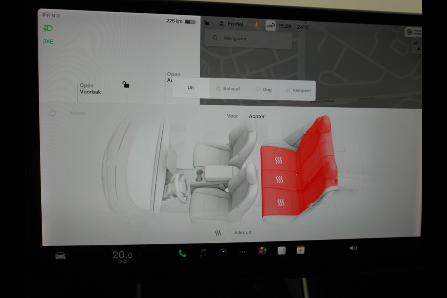 Tesla Model 3 Performance 513pk 20"Lmv Adap.Cruise Premium-HiFi Panoramadak Camera's Leer Wifi Ecc Pdc Cruise Dual Motor Long Range 75kWh Stoe Navi full map LED DAB Voorverwarmen interieur via App Keyless Origineel Nederlandse auto! Accu en motor garantie tot 21-12-2027 / 192.000km