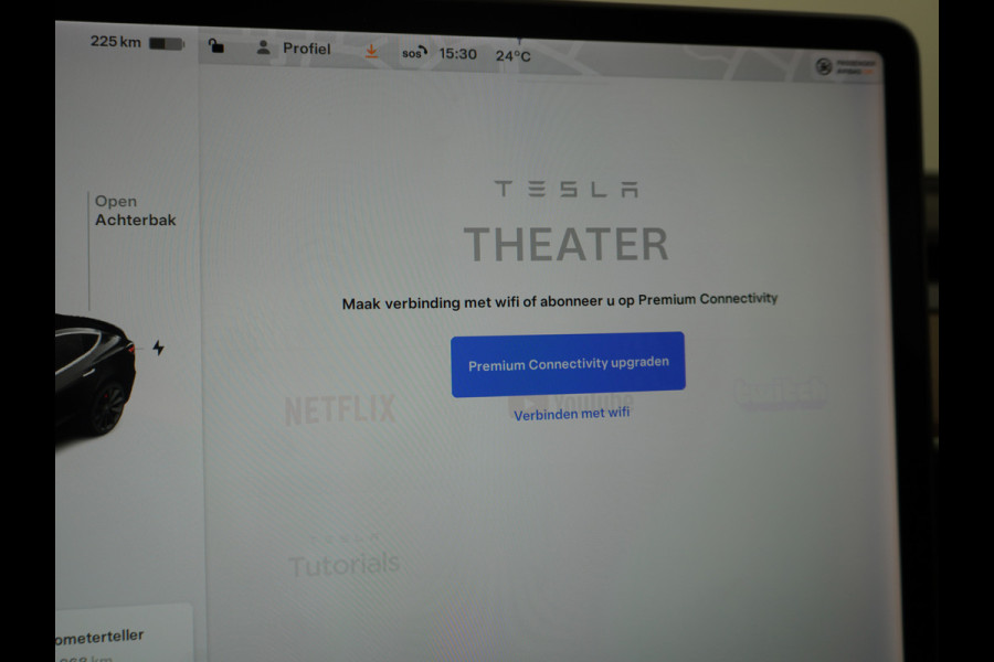 Tesla Model 3 Performance 513pk 20"Lmv Adap.Cruise Premium-HiFi Panoramadak Camera's Leer Wifi Ecc Pdc Cruise Dual Motor Long Range 75kWh Stoe Navi full map LED DAB Voorverwarmen interieur via App Keyless Origineel Nederlandse auto! Accu en motor garantie tot 21-12-2027 / 192.000km