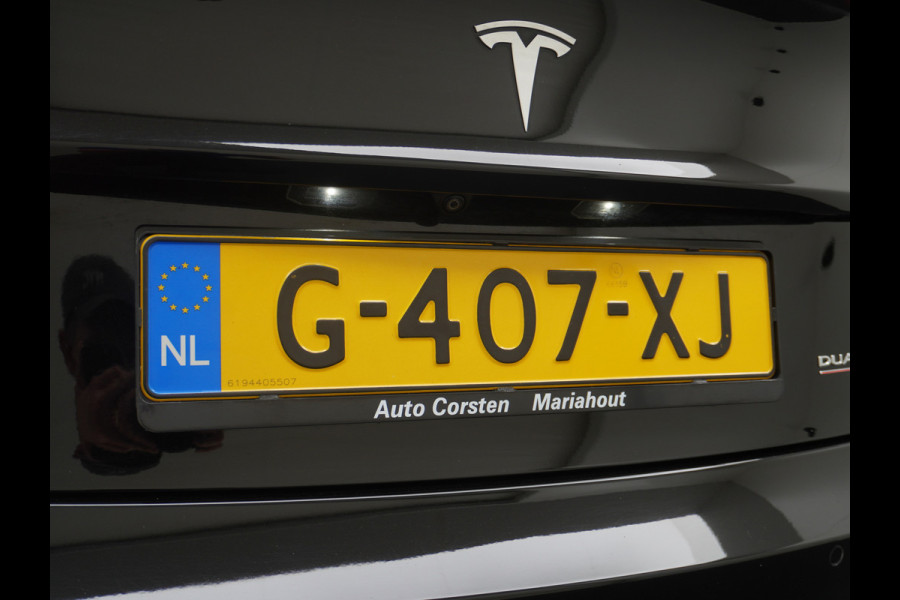 Tesla Model 3 Performance 513pk 20"Lmv Adap.Cruise Premium-HiFi Panoramadak Camera's Leer Wifi Ecc Pdc Cruise Dual Motor Long Range 75kWh Stoe Navi full map LED DAB Voorverwarmen interieur via App Keyless Origineel Nederlandse auto! Accu en motor garantie tot 21-12-2027 / 192.000km
