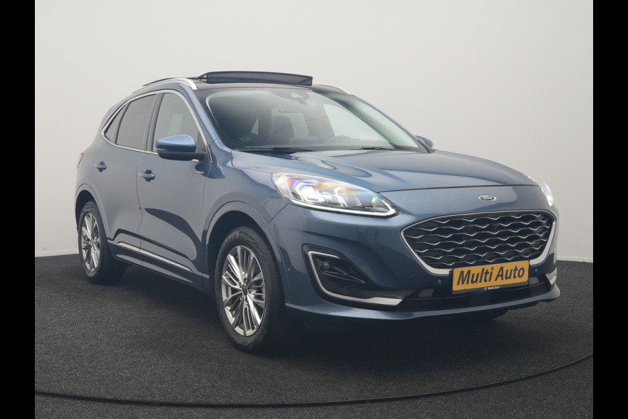 Ford Kuga 2.5 PHEV Vignale 225pk Dealer O.H | Trekhaak Af Fabriek | Panodak | Adaptive Cruise | 360 Camera | Bang & Olufsen | Head Up | Lederen Sportstoelen Memory & Verwarmd | Keyless | Apple Carplay | Navigatie | Virtual | DAB | 18"L.M | Plug In Hybrid |