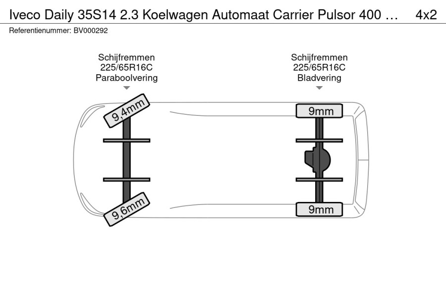 Iveco Daily 35S14 2.3 Koelwagen Automaat Carrier Pulsor 400 -20 Vriezen/Koelen/Verwarmen Kuhlkoffer Koel/vrieswagen Climate Control Cruise C