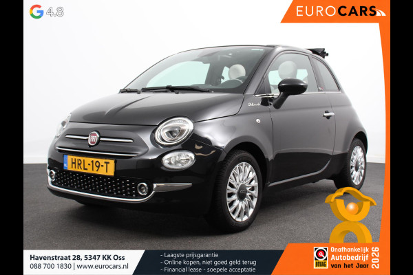 Fiat 500C 1.0 Hybrid Dolcevita Leder Navigatie Apple Carplay/Android Auto Parkeersensoren achter Cruise Control Climate Control