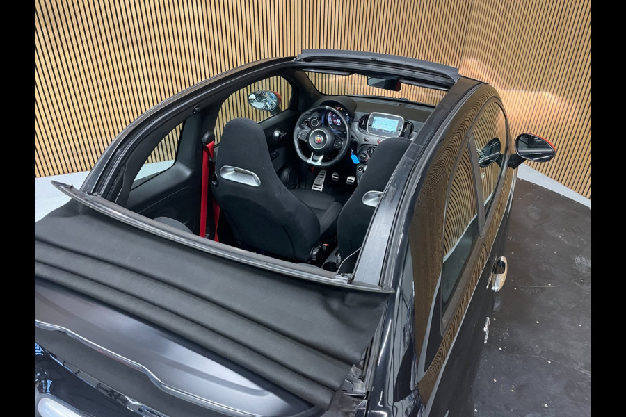 Fiat 500C 1.4 T-Jet Abarth Turismo 70th Anniversary|160PK|BLACK&RED EDITION|DIGITAL COCKPIT|CABRIO|CARPLAY|NAVIGATIE|AIRCO|MARGE|