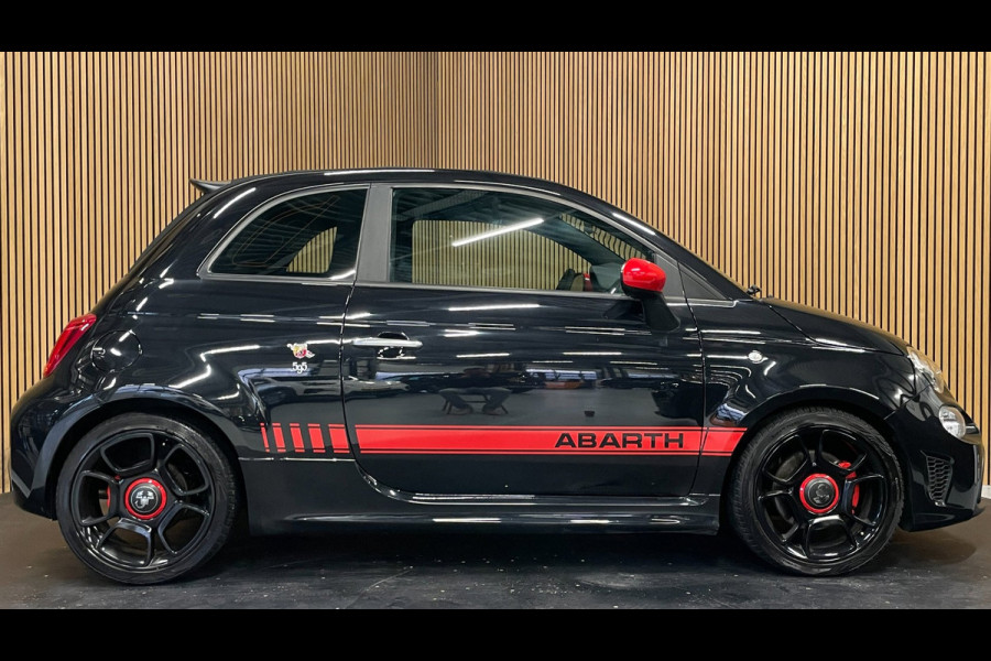 Fiat 500C 1.4 T-Jet Abarth Turismo 70th Anniversary|160PK|BLACK&RED EDITION|DIGITAL COCKPIT|CABRIO|CARPLAY|NAVIGATIE|AIRCO|MARGE|