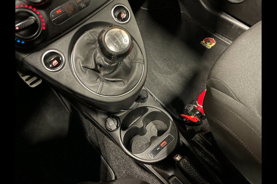 Fiat 500C 1.4 T-Jet Abarth Turismo 70th Anniversary|160PK|BLACK&RED EDITION|DIGITAL COCKPIT|CABRIO|CARPLAY|NAVIGATIE|AIRCO|MARGE|